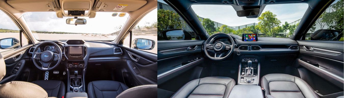 So sánh Subaru Forester và Mazda CX-5: Đâu là lựa chọn tối ưu? 3 so sanh noi that subaru forester va mazda