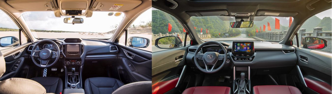 so sanh subaru forester va corolla cross noi that