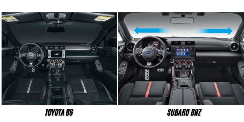 Nội Thất Toyota 86 vs Subaru BRZ