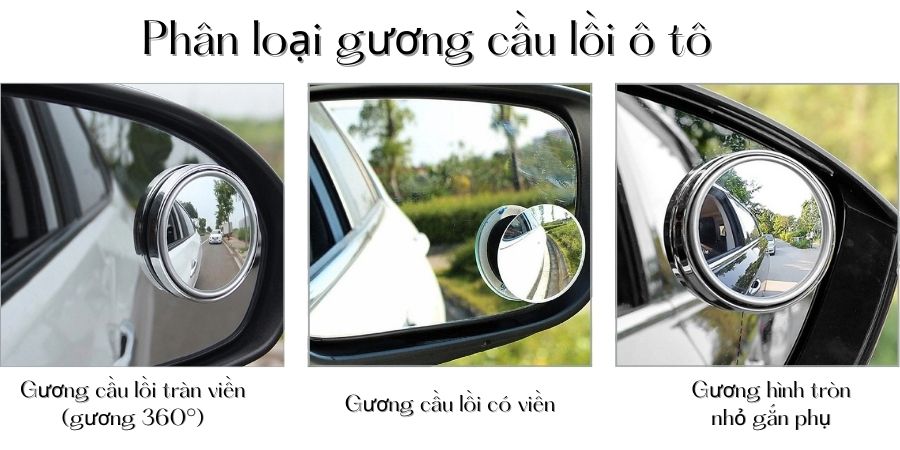Gương Cầu Lồi Ô Tô: Giải Pháp Xóa Điểm Mù Toàn Diện 2025 3 Phân loại gương cầu lồi ô tô trên thị trường hiện nay