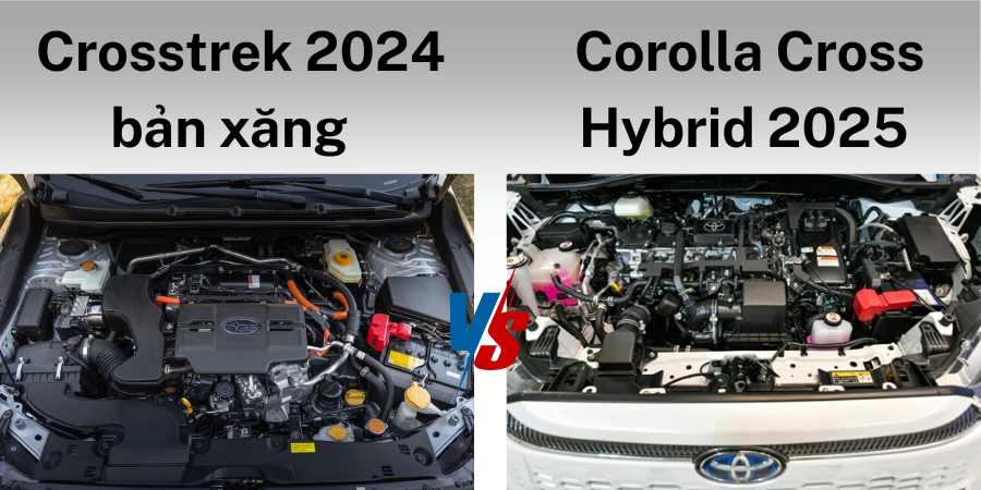 So sánh Crosstrek 2024 vs Corolla Cross Hybrid 2025 4 Dong co va Kha nang van hanh