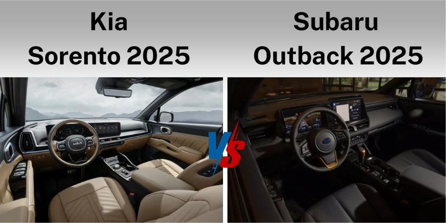 So sánh Subaru Outback 2025 và Kia Sorento 2025 toàn diện 3 Ngoai that va noi that