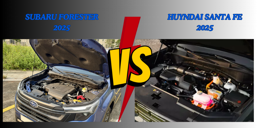 dong co forester 2025 va HUYNDAI SANTA FE 2025