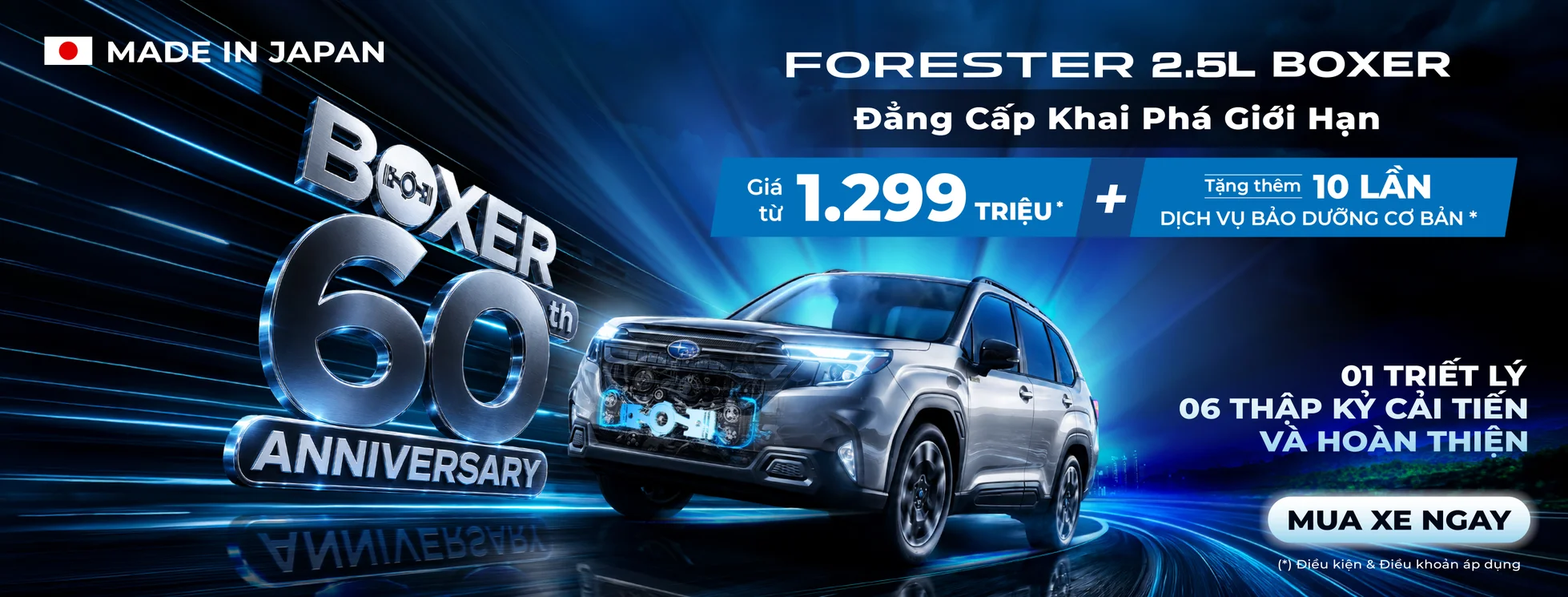 Subaru Forester 2.5L Boxer (60th Anniversary) â€“ khuyáº¿n mÃ£i thÃ¡ng 9/2026